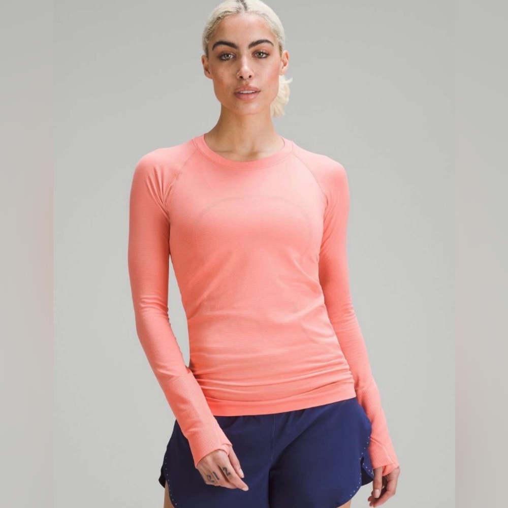 Lululemon Swiftly Tech Long Sleeve sunny coral